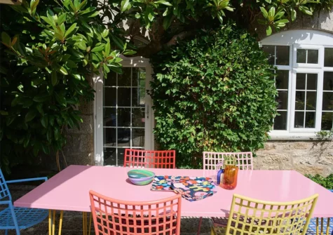 The patio & alfresco dining area at La Loggia, St Ives