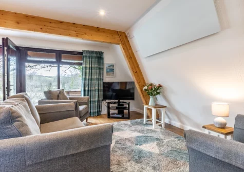 The living area at Lakeside Haven, Kilkhampton