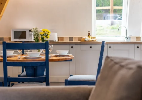 The kitchen & dining area at Lakeside Haven, Kilkhampton