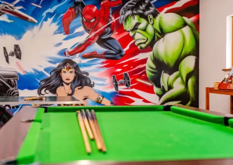 The shared games room at Lakeside Haven, Kilkhampton