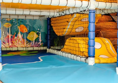 The shared children's indoor play area at Lakeside Haven, Kilkhampton