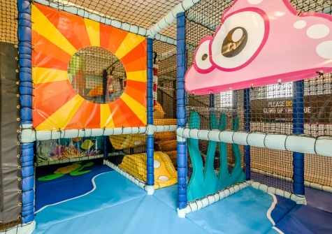 The shared children's indoor play area at Lakeside Haven, Kilkhampton