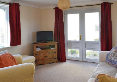 The living area at Lambs Gate, Newbarn Farm, Collaton St Mary
