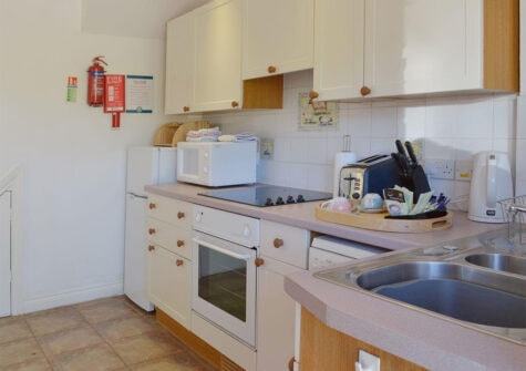 The kitchen at Lambs Gate, Newbarn Farm, Collaton St Mary