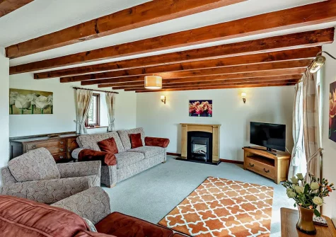 The living area at Lamerton Barn, Holsworthy
