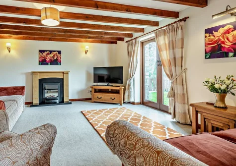 The living area at Lamerton Barn, Holsworthy