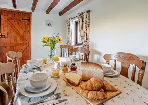 The dining area at Lamerton Barn, Holsworthy