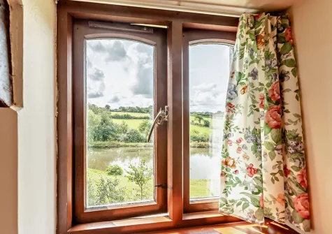 The view from bedroom #1 at Lamerton Barn, Holsworthy