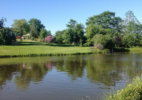 The picturesque lake at Lamerton Barn, Holsworthy
