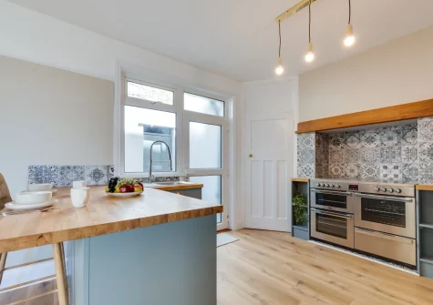 The kitchen at Lamorna, Looe