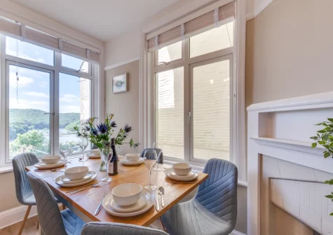 The dining area at Lamorna, Looe