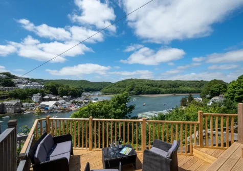 The decked terrace & outdoor sitting area at Lamorna, Looe