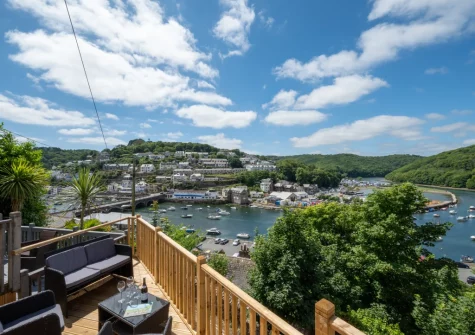 The decked terrace & outdoor sitting area at Lamorna, Looe