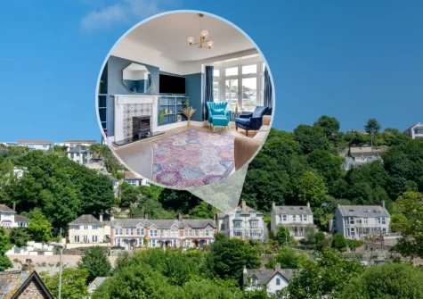 Lamorna is a grand four-bedroom property nestled in the hillside of East Looe, overlooking the town