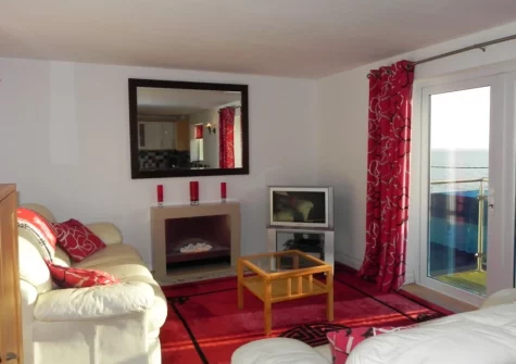 The living area at Lamorna, Porthleven