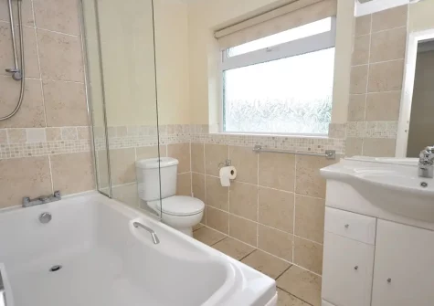 The bathroom at Lane Head, Croyde