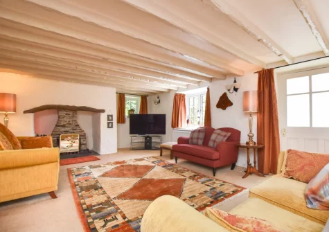 The living room at Langdon House, Jacobstow