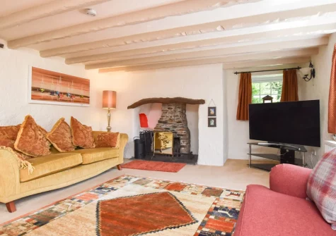 The living room at Langdon House, Jacobstow