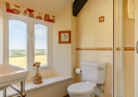 Bedroom #1 en-suite shower room at Langdon House, Jacobstow