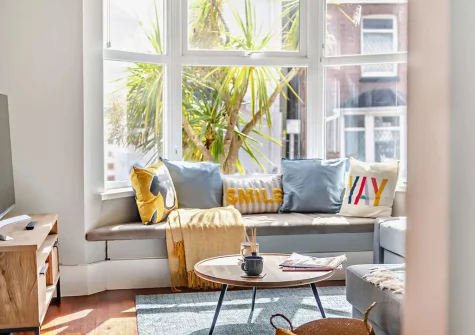 The living room at Langs House, Paignton