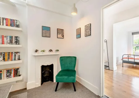 The reading snug at Langs House, Paignton