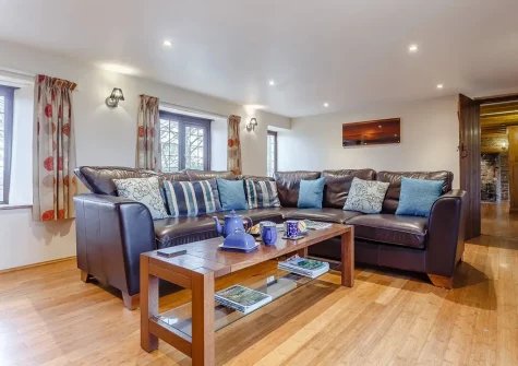 The living room at Lantern Cross Cottage, Beaford