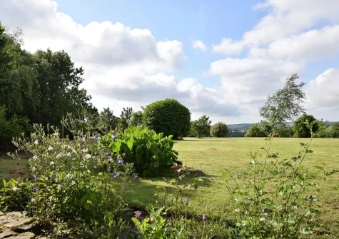 The two acre, fully fenced & enclosed rear garden at Lantern Cross Cottage, Beaford