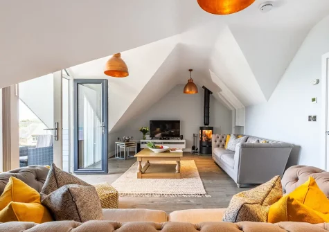 The living room at Lantern View, Ilfracombe