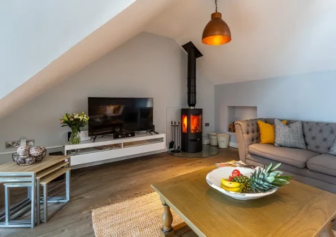 The living room at Lantern View, Ilfracombe