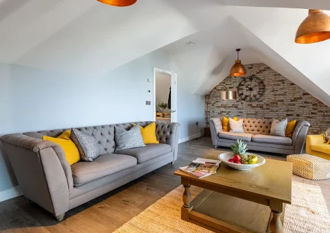The living room at Lantern View, Ilfracombe