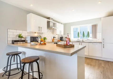 The kitchen at Lantern View, Ilfracombe