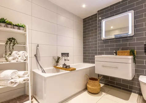 The bathroom at Lantern View, Ilfracombe