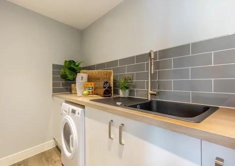 The utility room at Lantern View, Ilfracombe