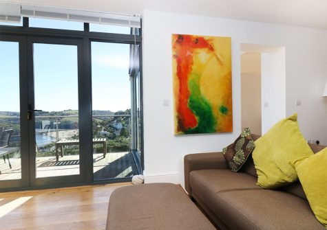The living area at Lantyan House, Golant