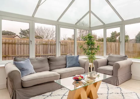 The conservatory at Lanveans, Bude