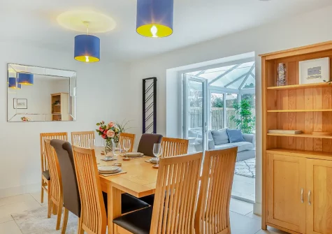 The dining room at Lanveans, Bude