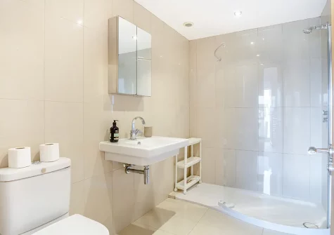Bedroom #1 en-suite shower room at Lanveans, Bude