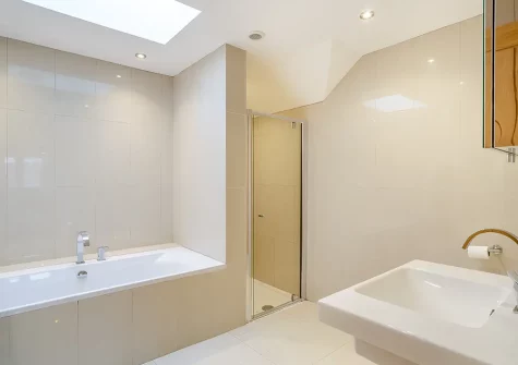 The bathroom at Lanveans, Bude