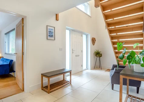 The entrance hall at Lanveans, Bude