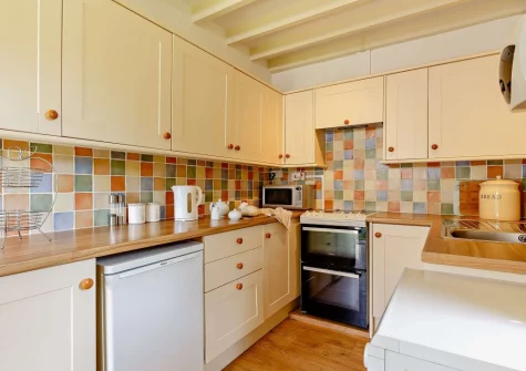 The kitchen at Lanyons Cottage, Coombe