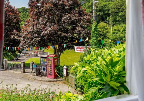 The view from bedroom #2  at Lanyons Cottage, Coombe