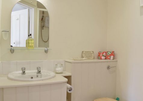 Bedroom #1 en-suite at Lavender Cottage, Snodwell Farm, Cotleigh