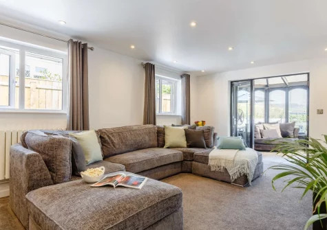 The living room at Lazy Acres, Pyworthy