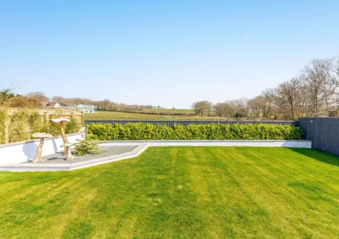 The enclosed garden at Lazy Acres, Pyworthy