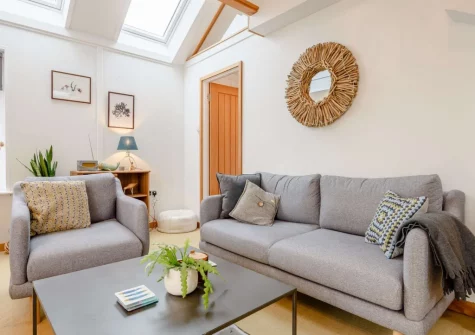 The living area at Leadengate Fields, Croyde