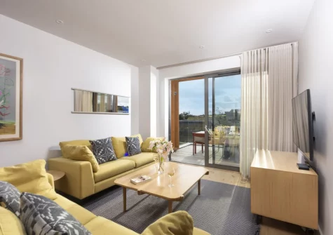 The living area at Lefransa at Una, St Ives
