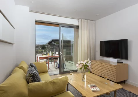The living area at Lefransa at Una, St Ives