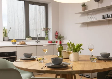 The dining area at Lefransa at Una, St Ives