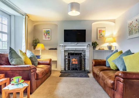 The living room at Lerryn Cottage, Lostwithiel