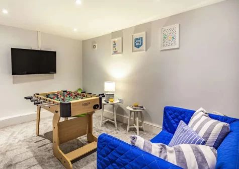 The games room at Lerryn Cottage, Lostwithiel